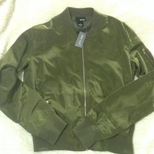 Wet Seal Olive Green Bomber Jacket